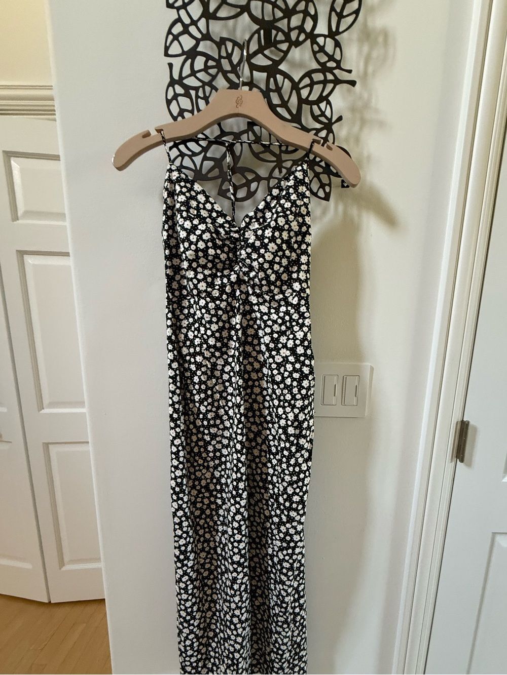 Zara Linen Floral Strapy Midi Dress M NWT - Picture 6 of 14